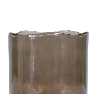 Decorative Wavy Glass Vase 6"H
