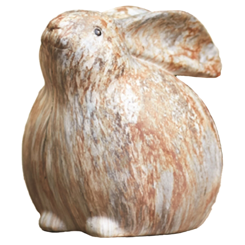 Modern Bunny Rabbit Figurine with Marble Finish (Set of 2)