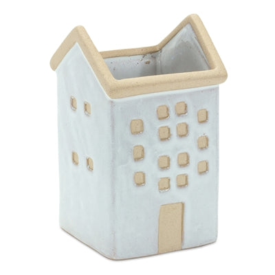 Neutral Porcelain House Planter (Set of 3)