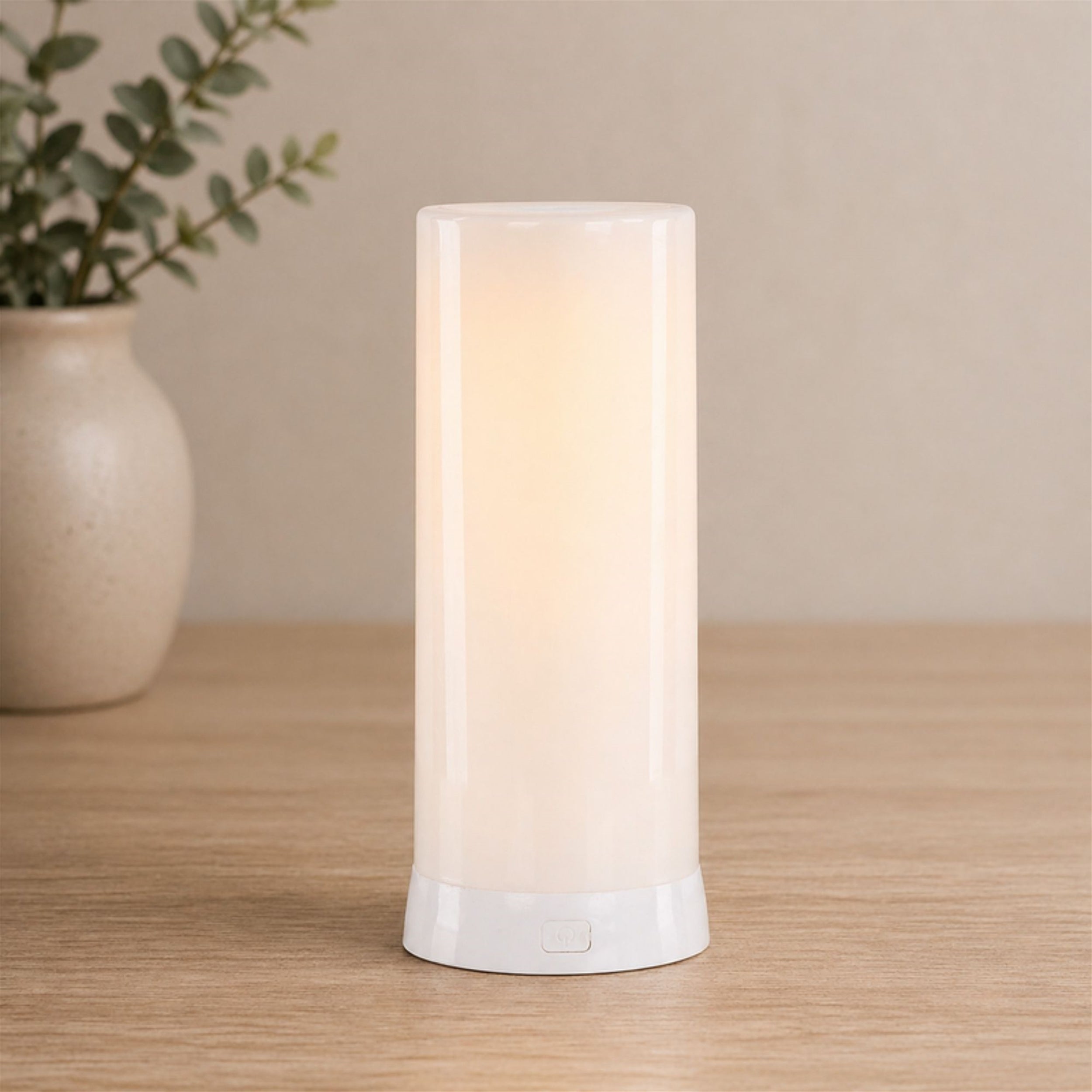 LED FIA Flame Designer Candle with White Hue 7.5"H
