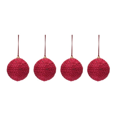 Jute Ball Ornament (Set of 4)