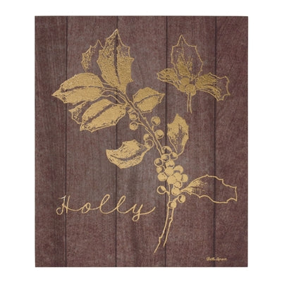 Laurel and Holly Plaque (Set of 2)