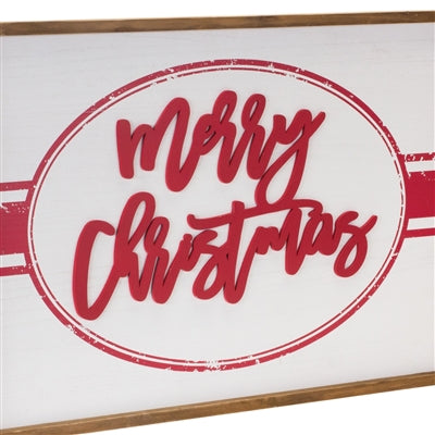 Wood Merry Christmas Sign 27.5"L