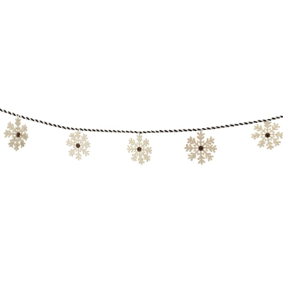 Fabric Snowflake Garland (Set of 2)