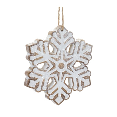 Glittered Snowflake Ornament (Set of 3)