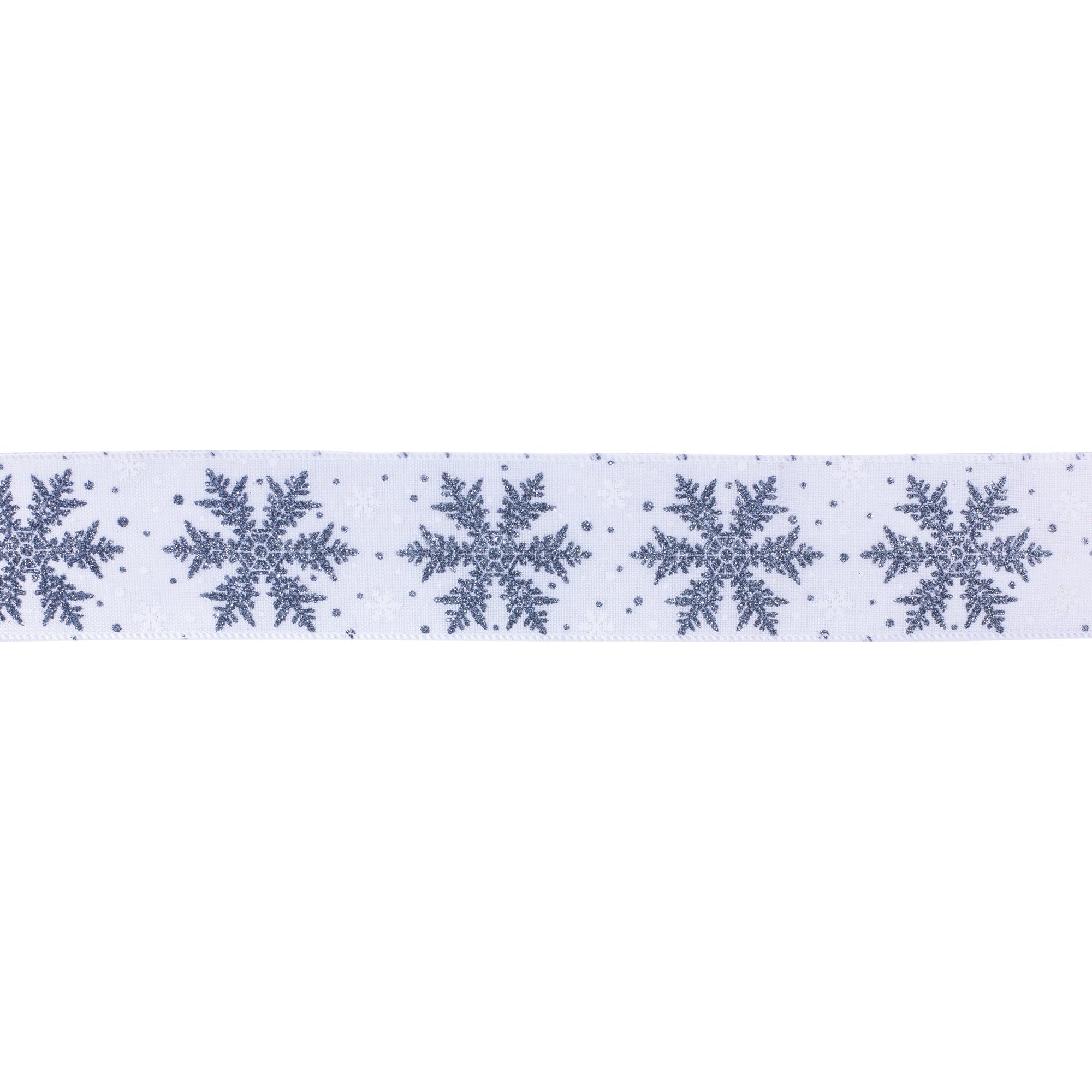 Glittered Snowflake Ribbon (Set of 2)