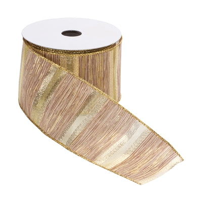 Beige Striped Ribbon (Set of 3)