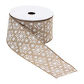 Snowflake Print Wired Ribbon 2.5" x 10 Yds.