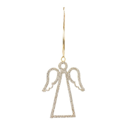 Jeweled Angel Outline Ornament (Set of 12)