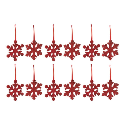 Fir Wood Snowflake Ornament (Set of 12)