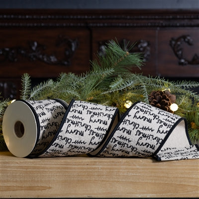 Merry Christmas Ribbon 4" x 5 yds.