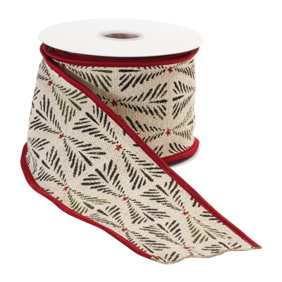 Rustic Holiday Pine Ribbon 4" x 5 yds.