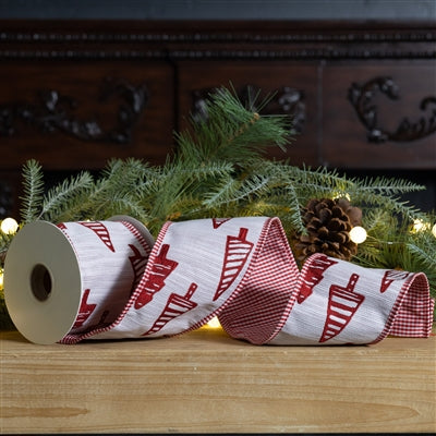 Traditional Holiday Tree Ribbon 4" x 5 yds.