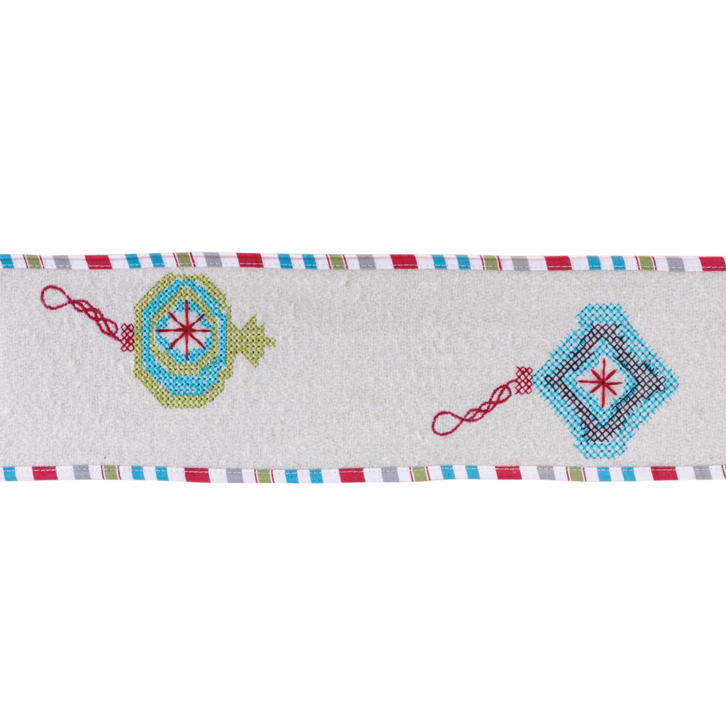 Ornament Holiday Ribbon 4" x 5 yds.