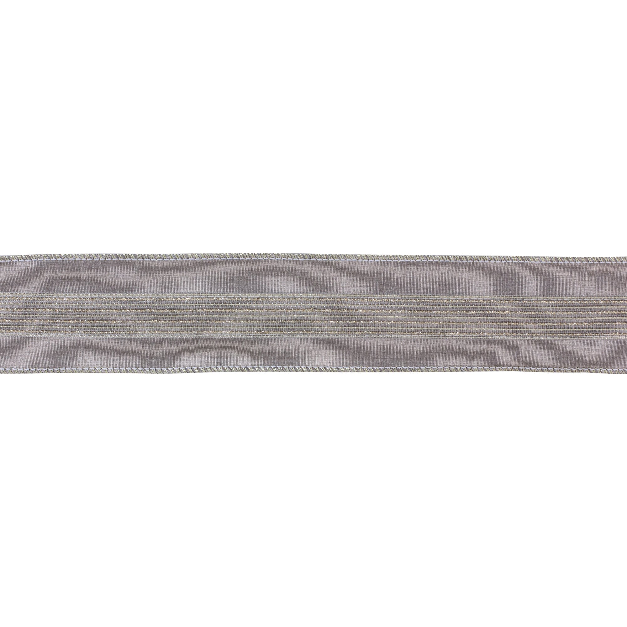 Grey Glittered Ribbon 2.5" x 10 yds.