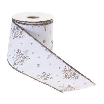 Metallic Snowflake Ribbon (Set of 2)