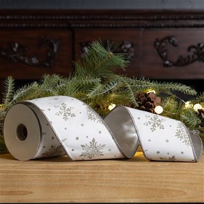 Metallic Snowflake Ribbon (Set of 2)