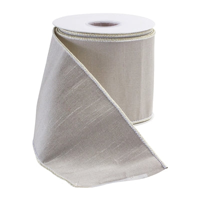 Beige Holiday Ribbon 4" x 10 yds.