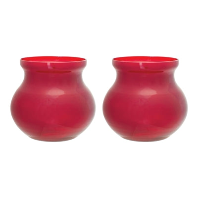 Red Glass Vase (Set of 2)