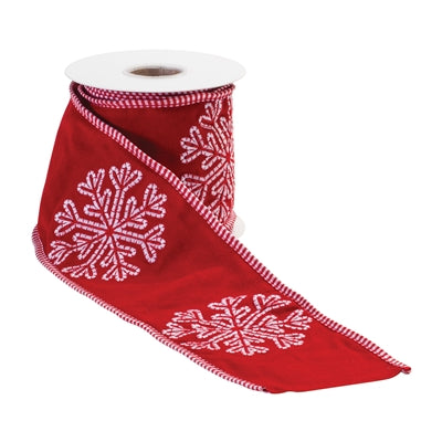 Snowflake Outline Ribbon 4" x 5 yds.