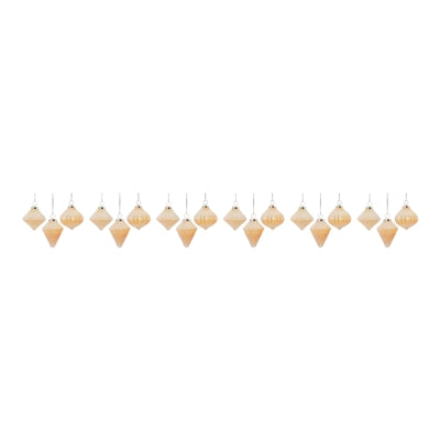 Ribbed Glass Ornament (Set of 6)