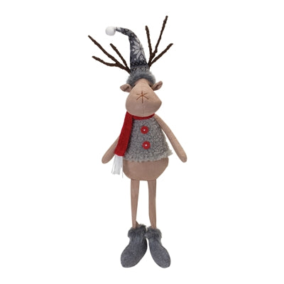 Plush Winter Deer Shelf Sitter (Set of 2)