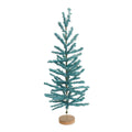 Turquoise Pine Tree with Wood Base (Set of 2)