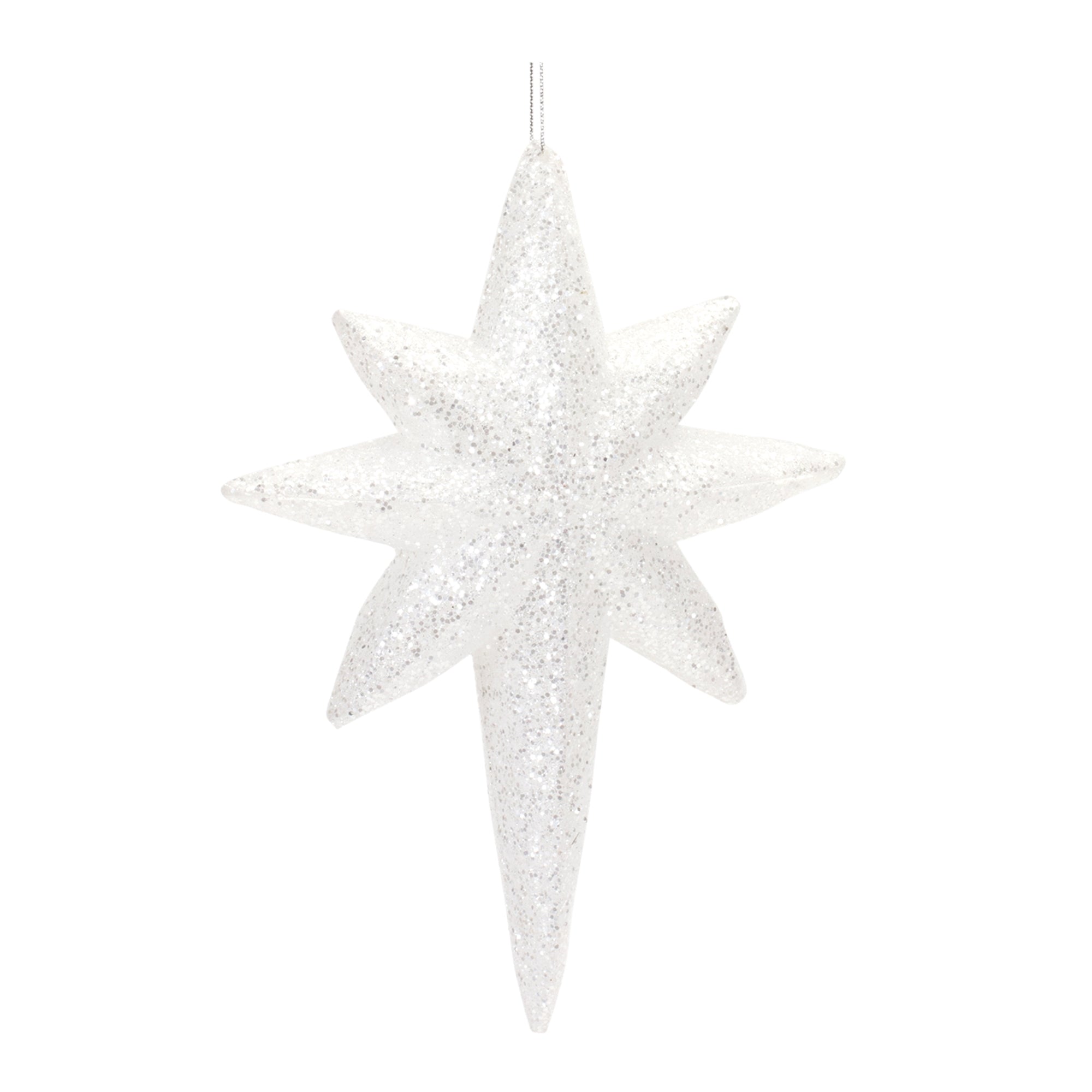 Clear Acrylic Star Drop Ornament (Set of 12)