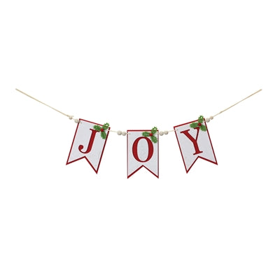 Joy Holiday Banner Garland 21"L