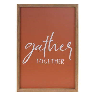 Gather and Thankful Sentiment Sign (Set of 2)