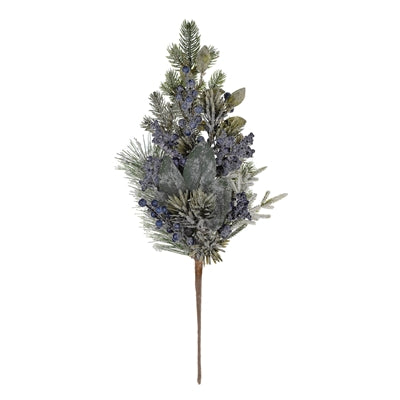 Frosted Blueberry Pine Spray (Set of 2)