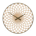 Round Lattice Wood Wall Clock 23.75"D