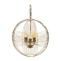 Intricate Metal Sphere Hanging Lamp 20"D