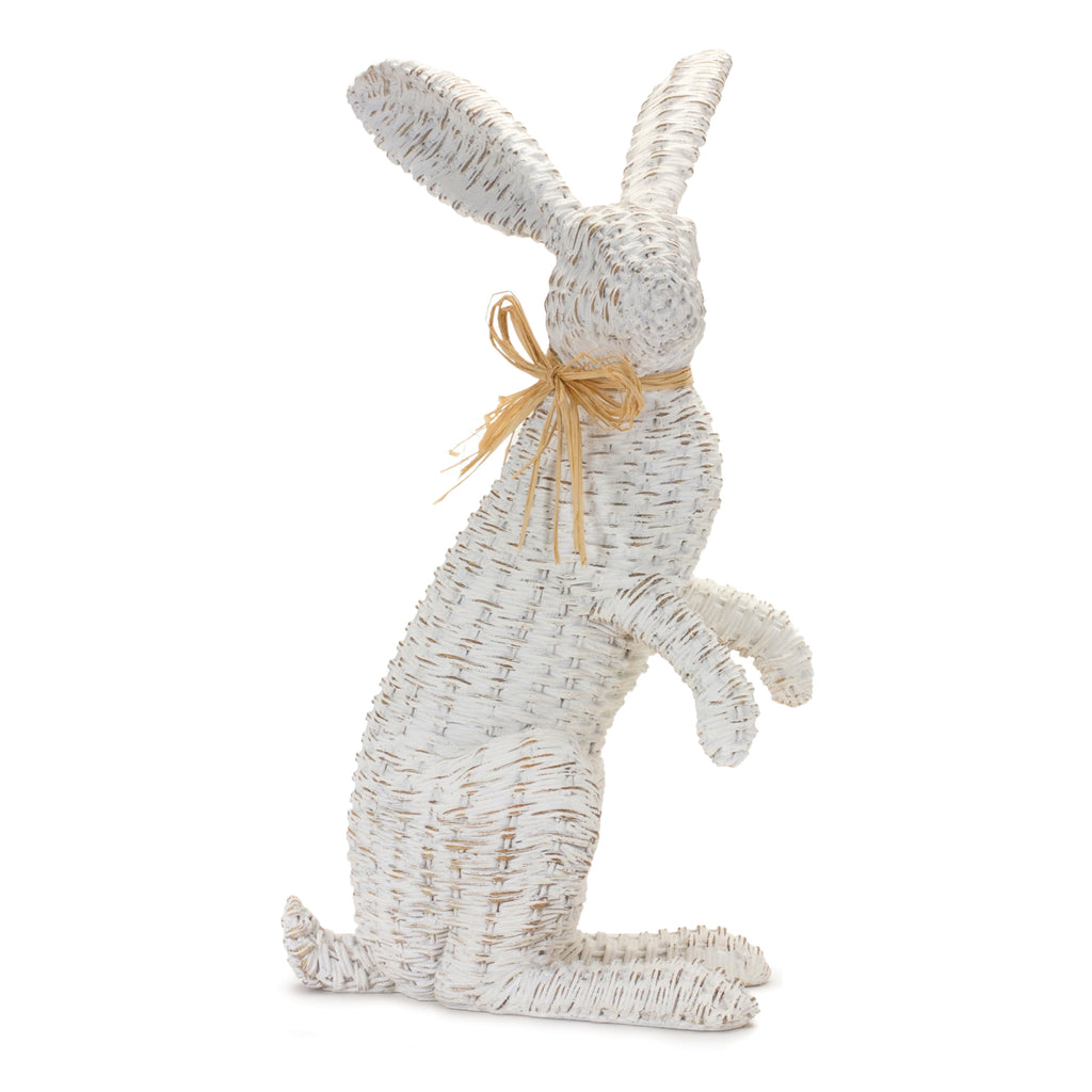 Wicker Rabbit Statue (Set of 2)