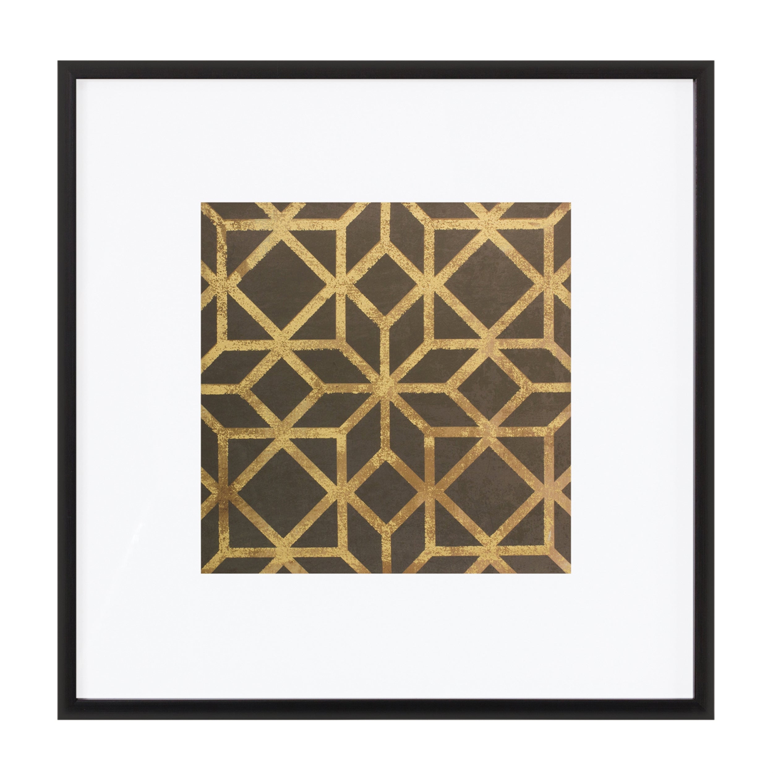 Framed Art Deco Geometric Print (Set of 4)