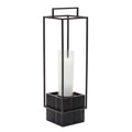 Wood Candle Holder with Metal Frame 24"H
