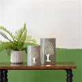 Punched Metal Tree Candle Holder (Set of 2)