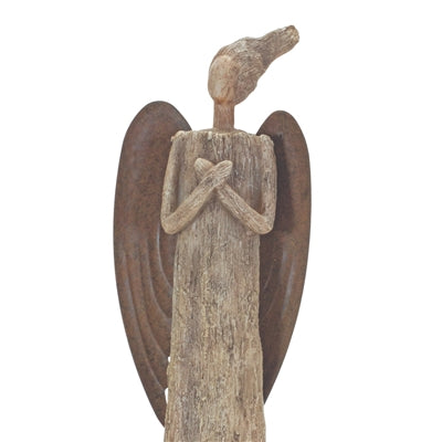 Rustic Tree Angel Statue 15"H