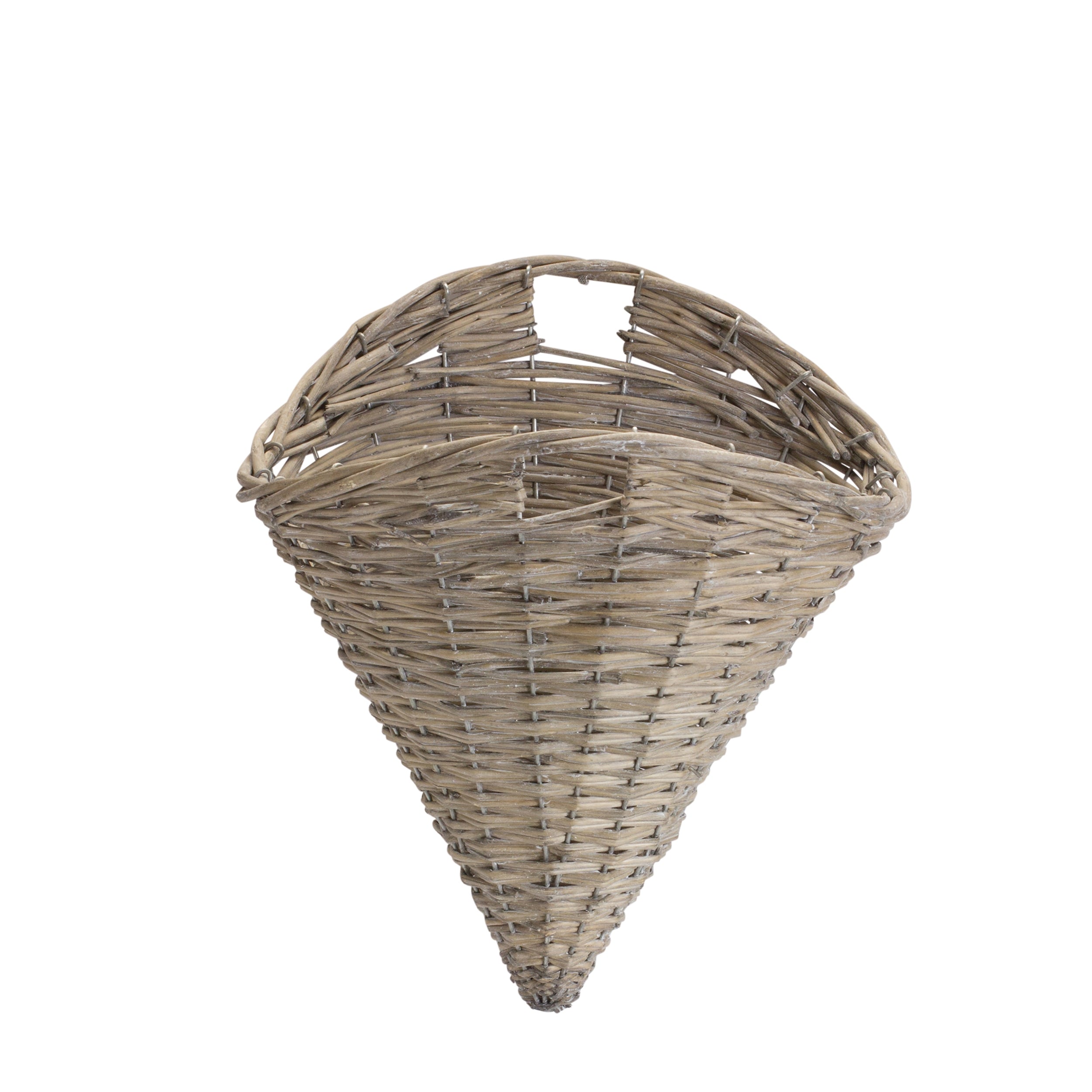 Grey Woven Willow Wall Basket (Set of 2)
