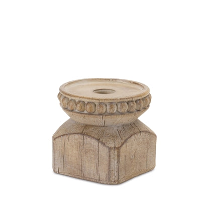 Beaded Wood Design Candle Holder (Set of 4)