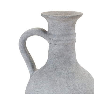 Grey Pitcher Vase 9"H