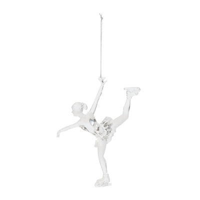 Clear Acrylic Ice Skater Ornament (Set of 4)