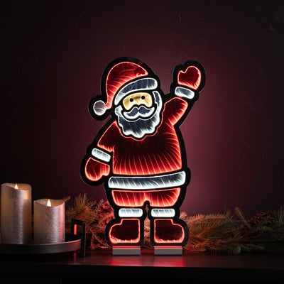 Waving Santa Ekko Light Display 22.5"H