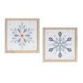 Framed Holiday Snowflake Print (Set of 2)