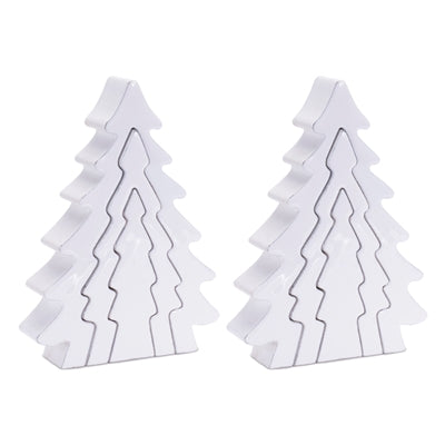 Wood Pine Tree Nesting Display (Set of 2)