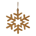 Gold Metal Snowflake Ornament (Set of 12)