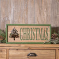 Wood Framed Christmas Bell Sign 18"L