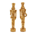 Gold Holiday Nutcracker Statue (Set of 2) 20"H Resin