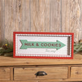 Framed Milk and Cookies Wall Sign 19.5"L