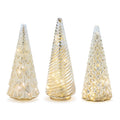 LED Textured Mercury Glass Tree (Set of 3)